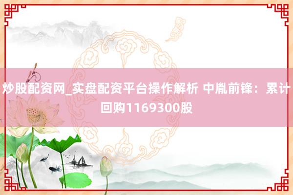 炒股配资网_实盘配资平台操作解析 中胤前锋：累计回购1169300股