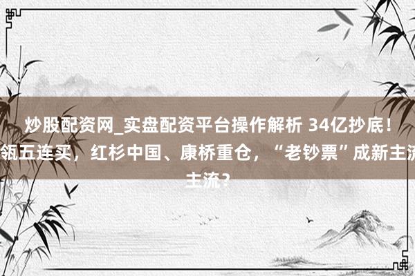 炒股配资网_实盘配资平台操作解析 34亿抄底！高瓴五连买，红杉中国、康桥重仓，“老钞票”成新主流？