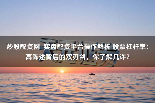 炒股配资网_实盘配资平台操作解析 股票杠杆率：高陈述背后的双刃剑，你了解几许？