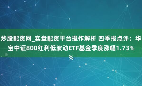 炒股配资网_实盘配资平台操作解析 四季报点评：华宝中证800红利低波动ETF基金季度涨幅1.73%