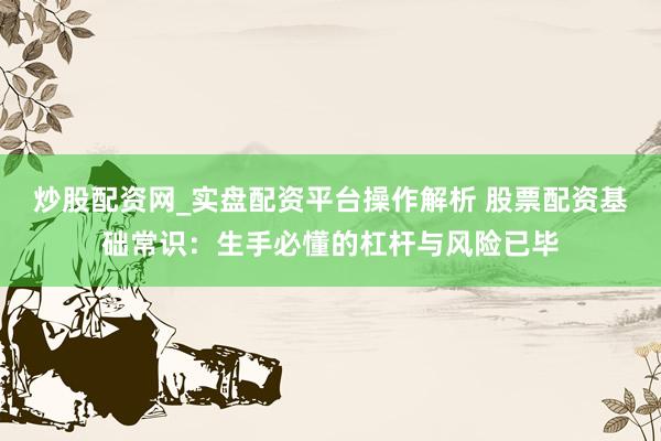 炒股配资网_实盘配资平台操作解析 股票配资基础常识：生手必懂的杠杆与风险已毕